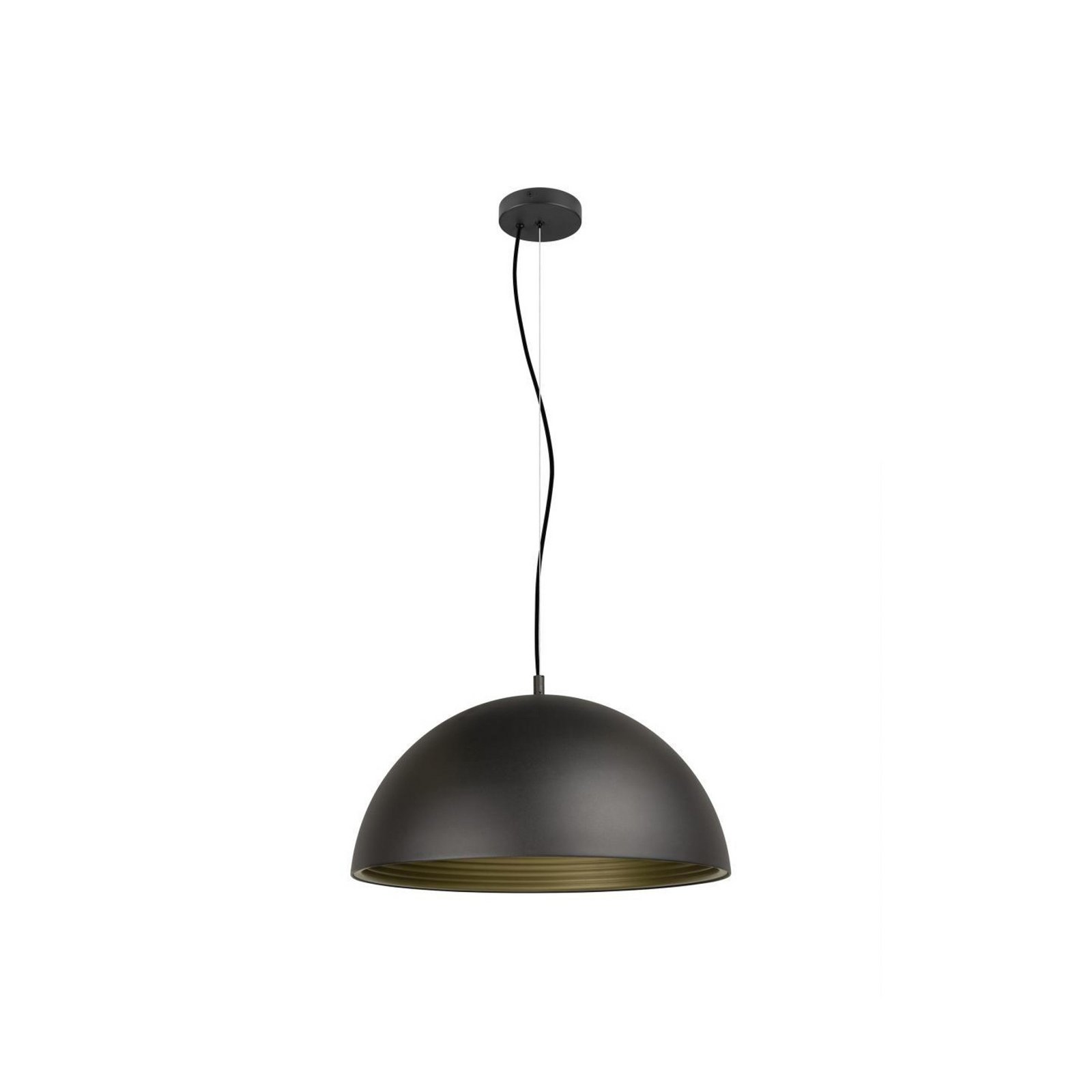 SLV Żyrandol Forchini M, 50 cm, czarny/złoty, metal