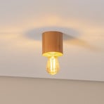 Envostar Peach Puff plafonnier, cylindre en bois