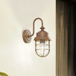 Lindby outdoor wall light Adalie, rust-coloured, steel