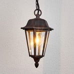 Lampa wisząca zewnętrzna Lindby Lamina, Ø 18 cm, latarnia, E27