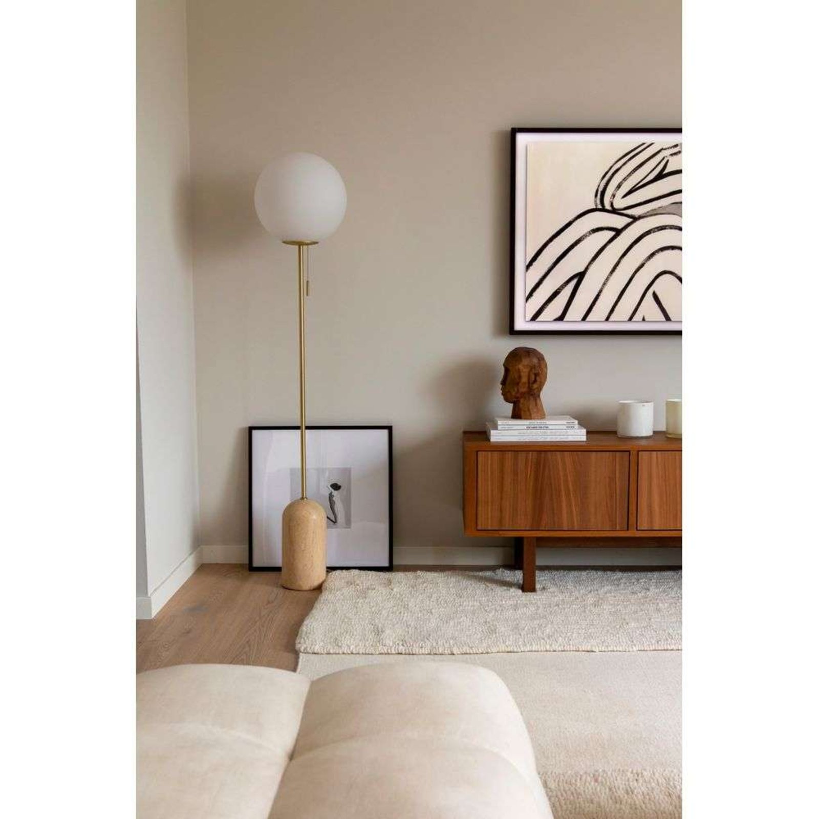 Torrano Gulvlampe Travertine - Globen Lighting Torrano Gulvlampe Travertine - Globen Lighting