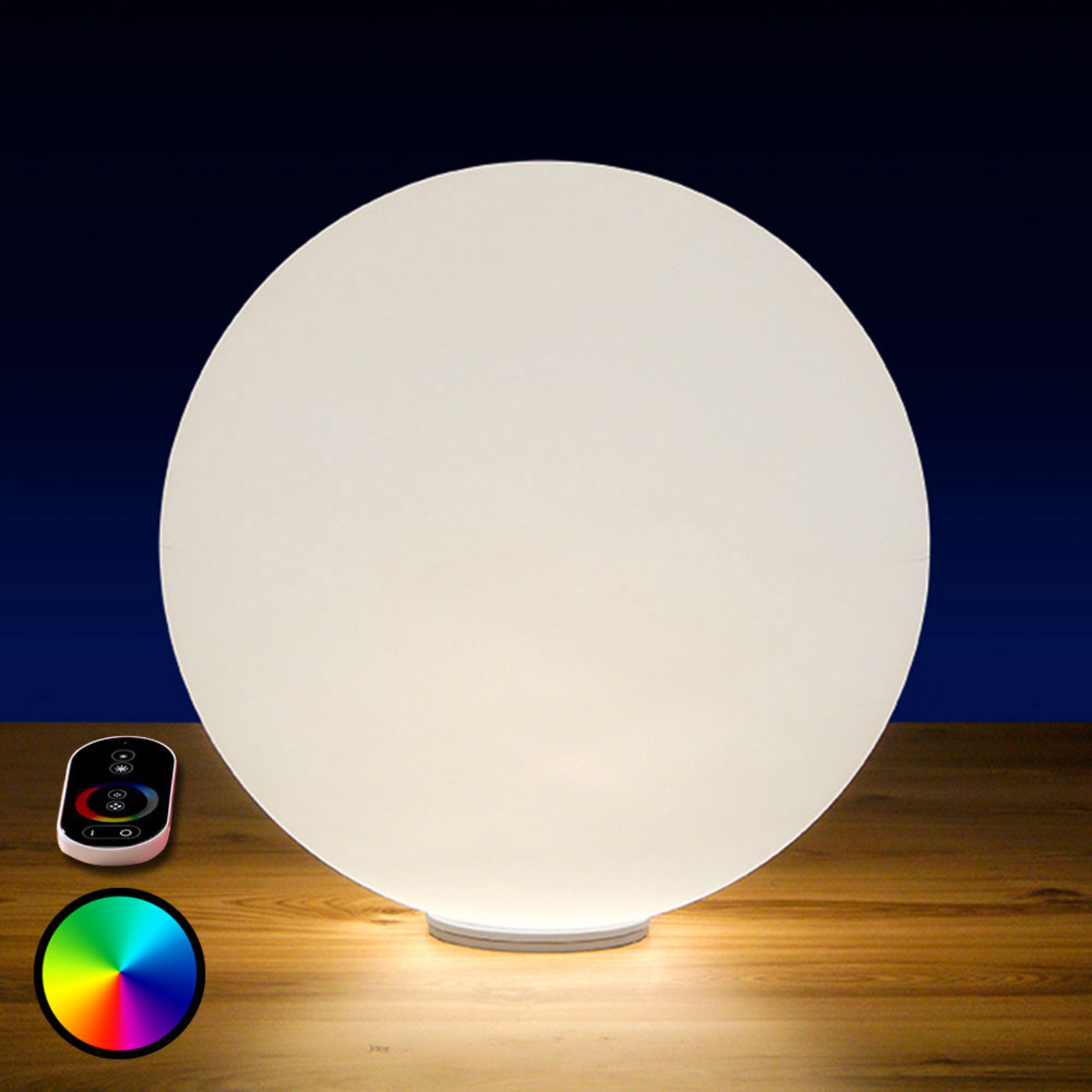 Epstein Sun Shine - RGB LED globe light, battery, 30 cm, polyethylene, 4.5 W, energy efficiency: A+