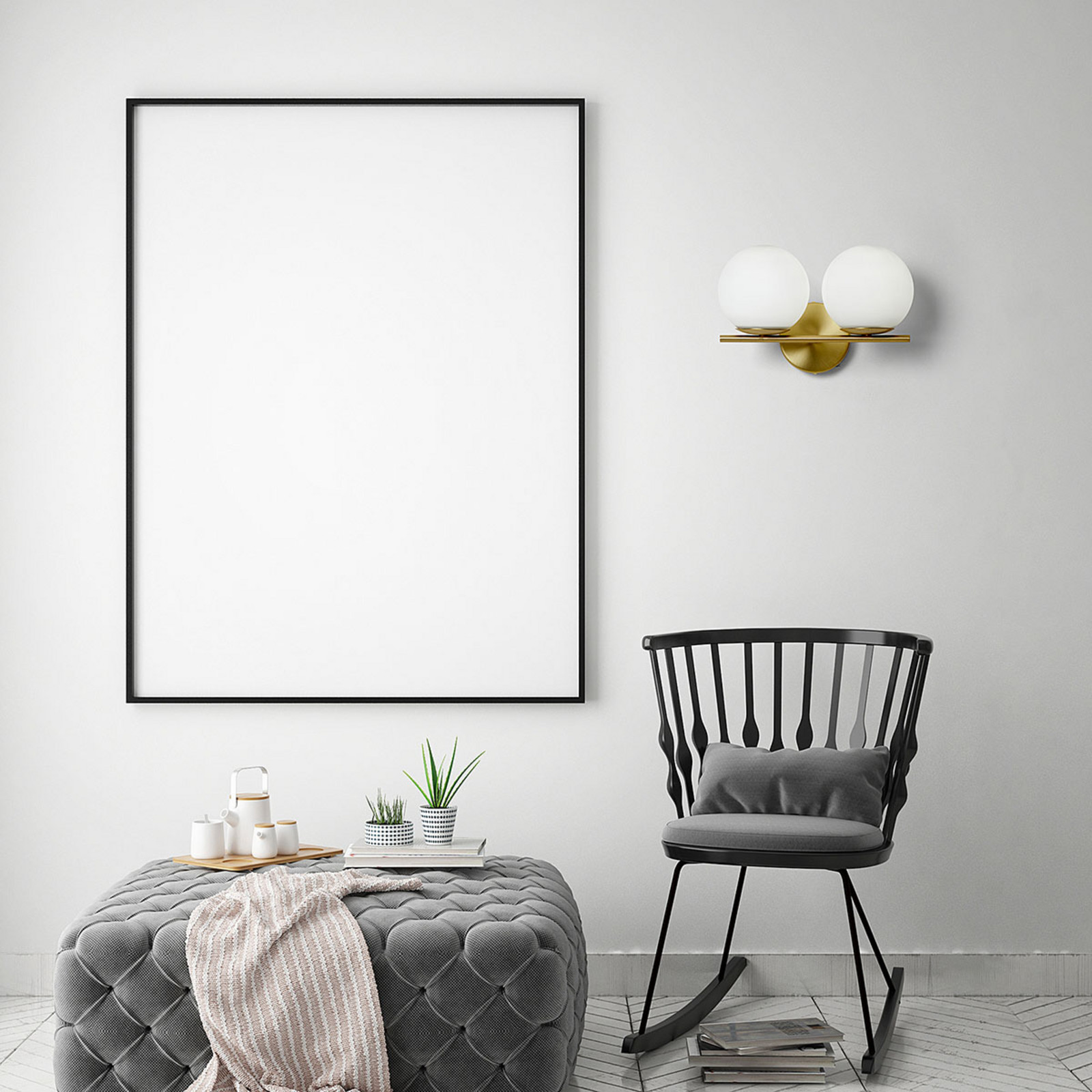 Aplică Jugen auriu 2 becuri