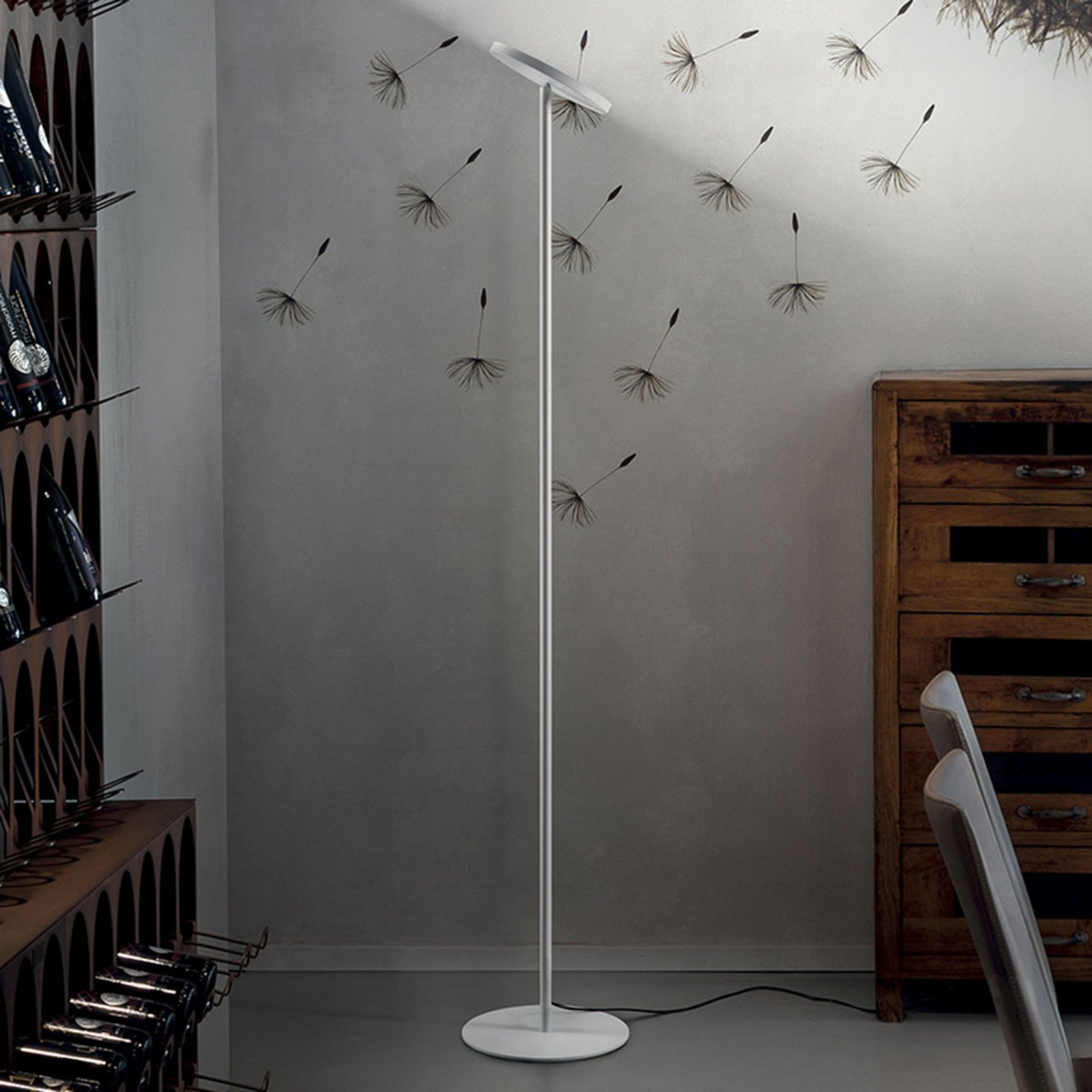 Joshua LED floor lamp in white