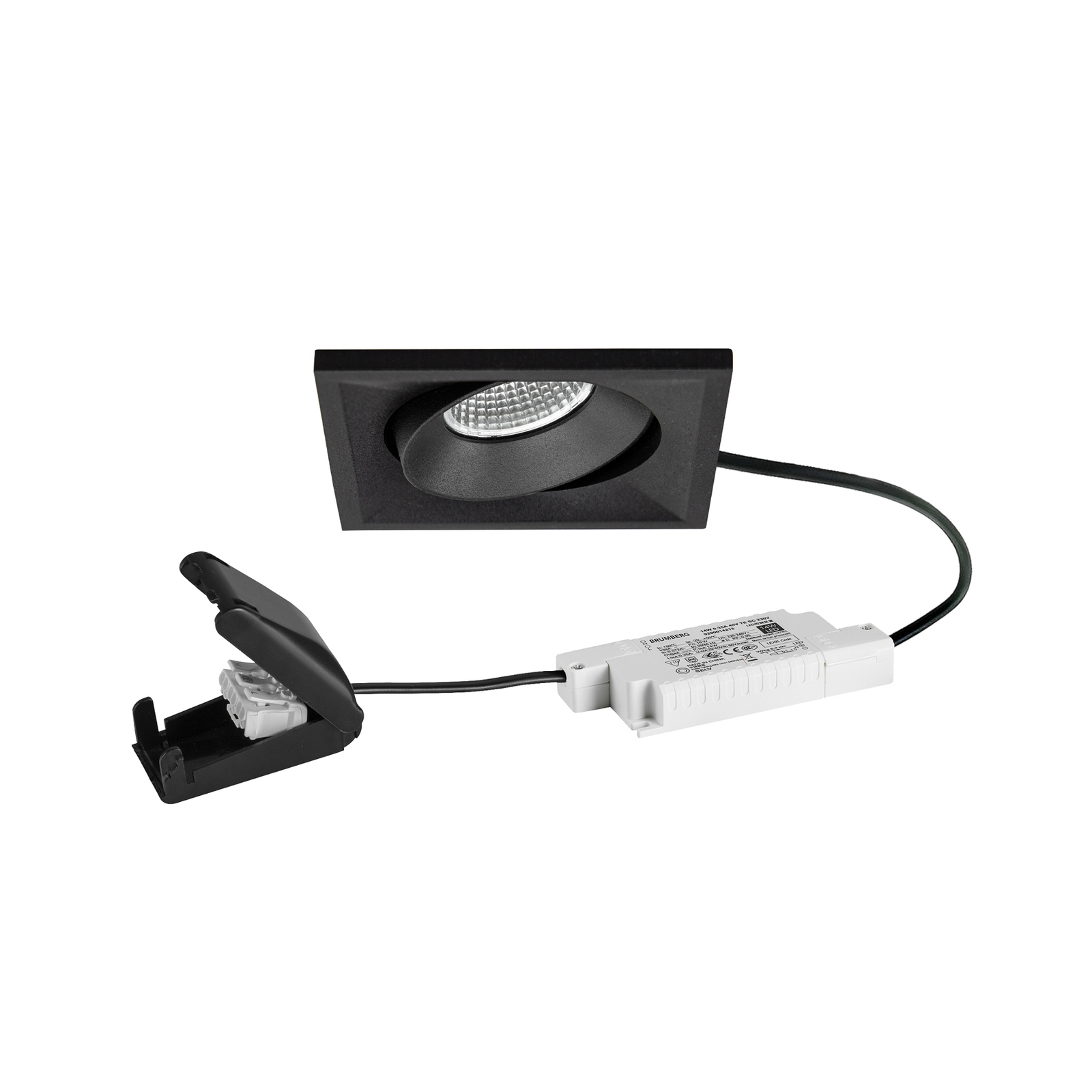 BRUMBERG LED recessed spotlight BB38 RC connection box textured black