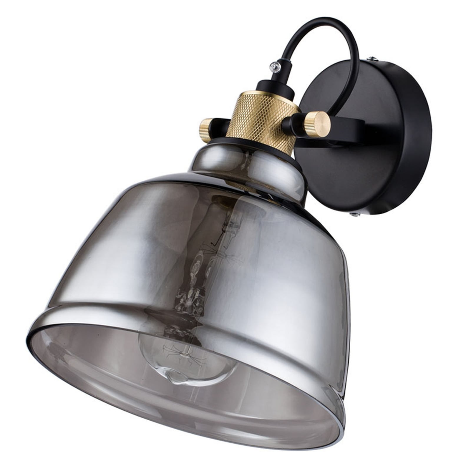Klosz z przydymionego szkła – lampa ścienna Irving Klosz z przydymionego szkła – lampa ścienna Irving