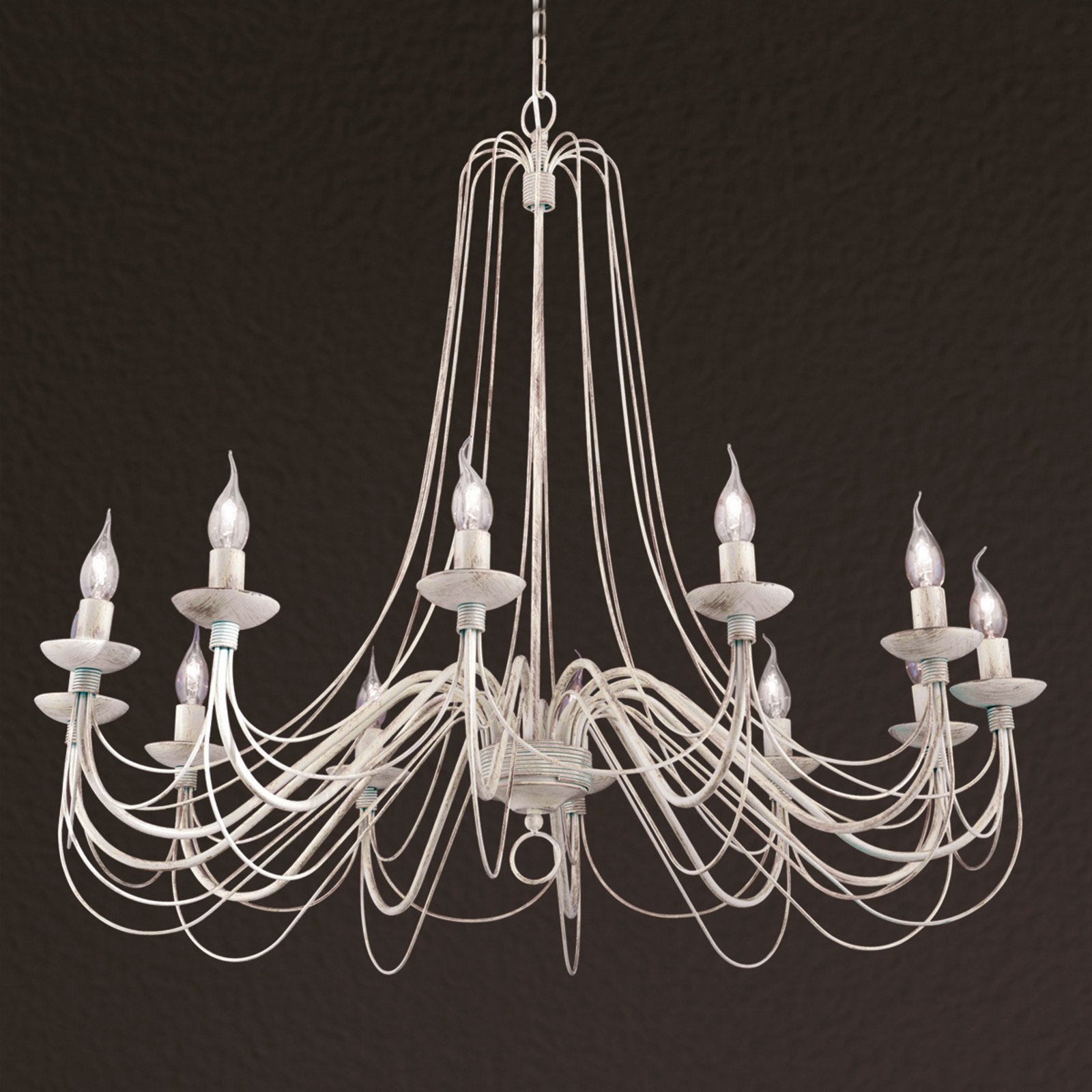 ORION Candelabru Antonina fildeș 12 becuri - Camera de zi / sufragerie - Casă de țară / Rustic - fildeș auriu - Metal
