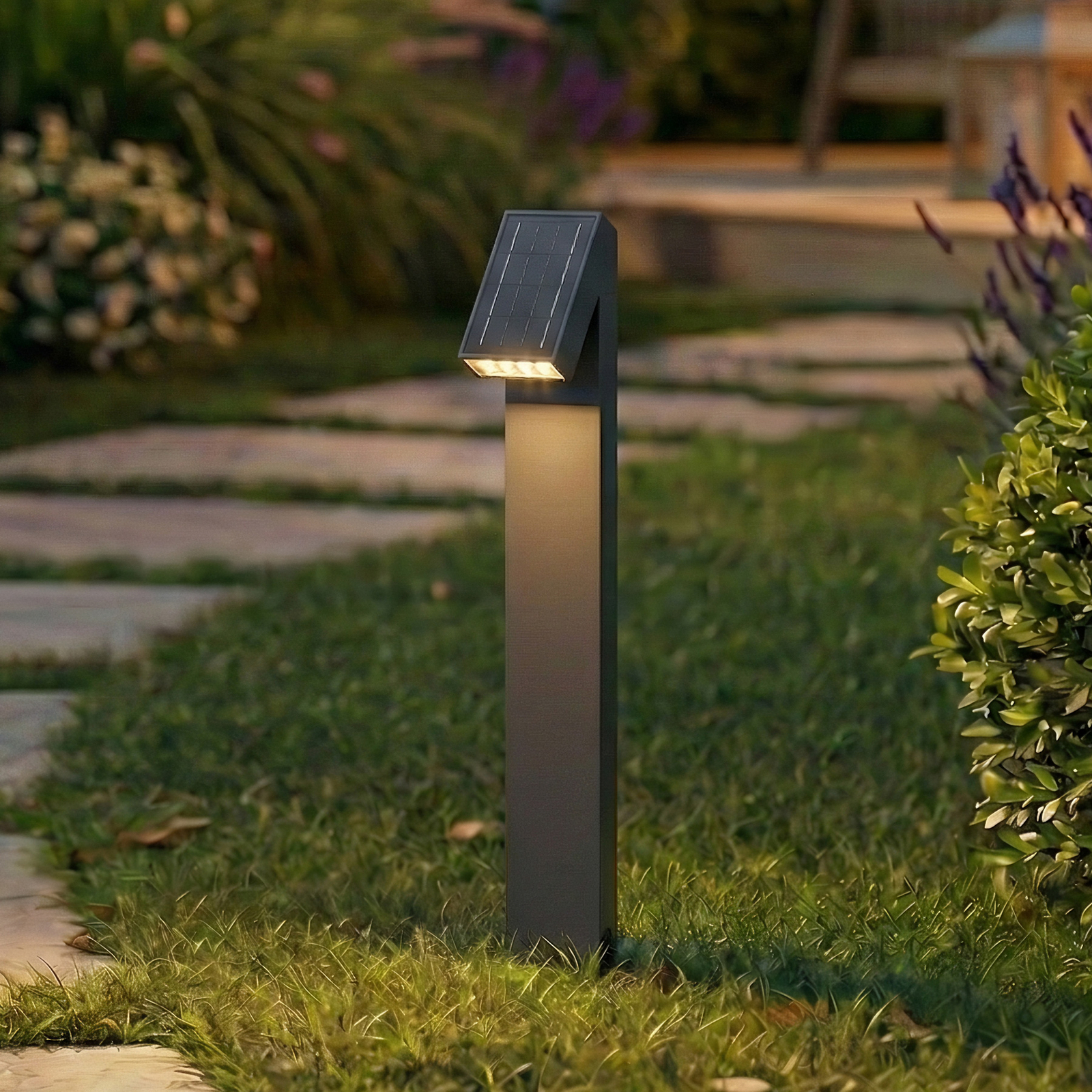 Lestor LED-zonnelamp, antraciet, IP65, dimbaar - PRIOS Lestor LED-zonnelamp, antraciet, IP65, dimbaar - PRIOS