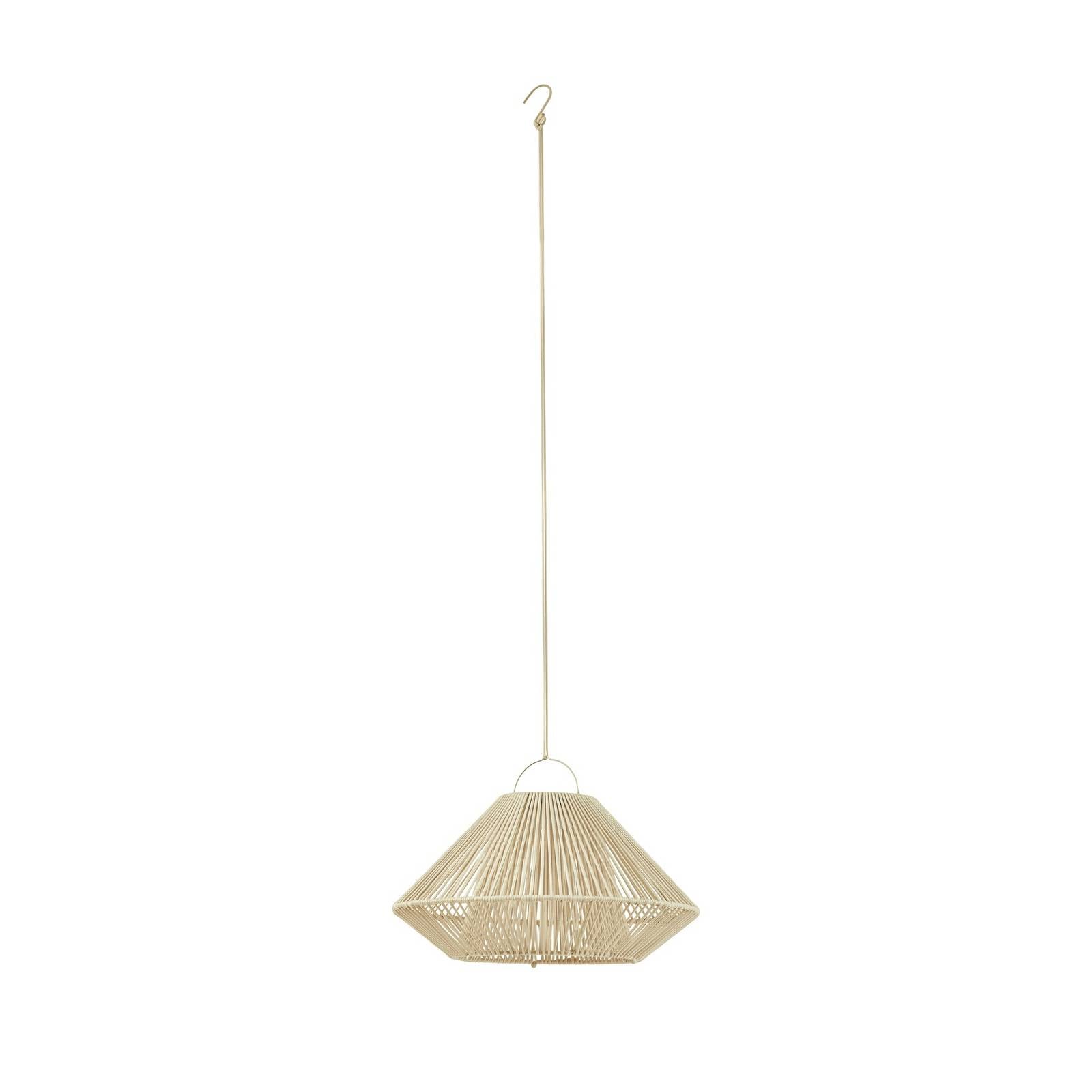 Lindby LED-Solarhängelampe Austas, beige, Ø 50 cm, USB, IP54