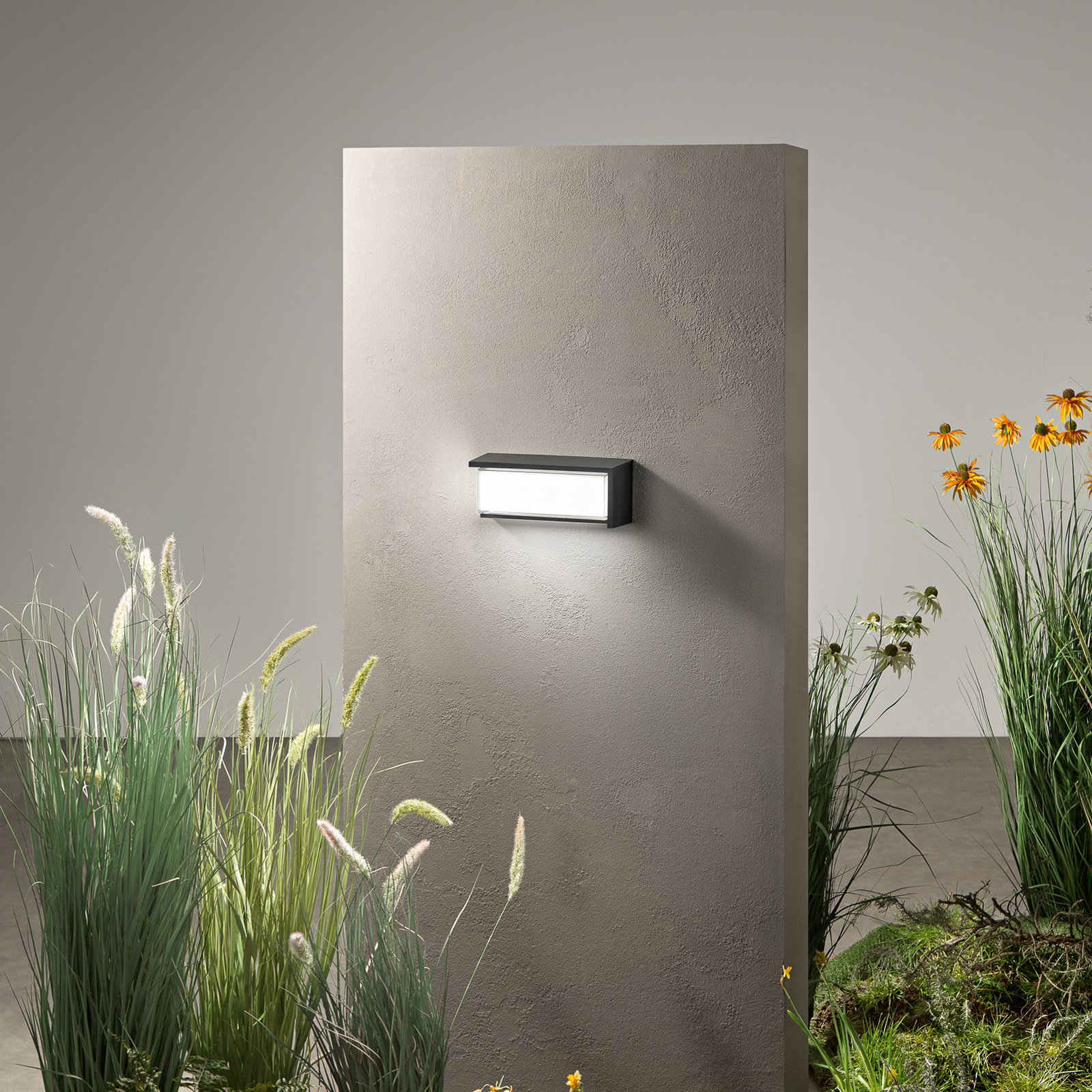 Applique d'extérieur LED BLOCK, noir, 32 cm Plastique, CCT