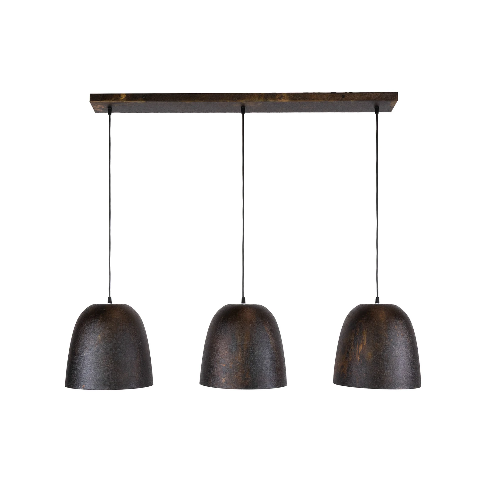 Nova viseća svjetiljka, smeđa, metal, za 3 žarulje, E27, 115 cm