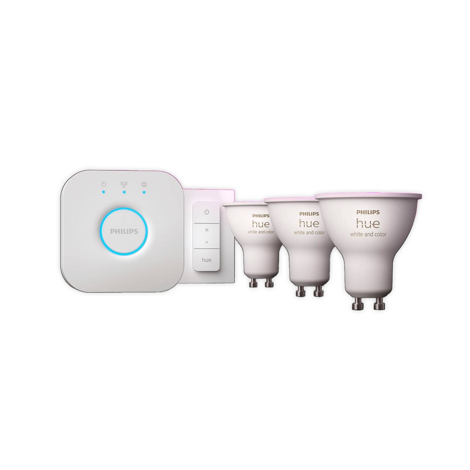 Philips Hue Starterkit Philips Hue White & Colour Ambiance Starter Kit GU10 4.2W - Kunststof - dimbaar