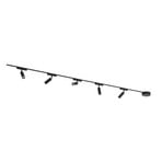 Schienensystem 48V Lumaro Spots 5-flg. schwarz Ø 4cm dimmbar