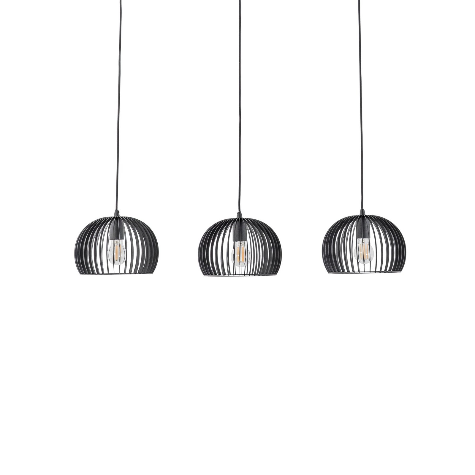 Jusra 3 Lámpara Colgante Black - Lindby