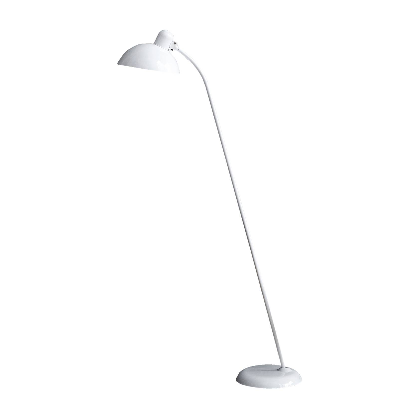 FRITZ HANSEN Kaiser Idell 6556-F glossy white, for Living / Dining Room, steel, brass, E27, 60 W, H: 125 cm