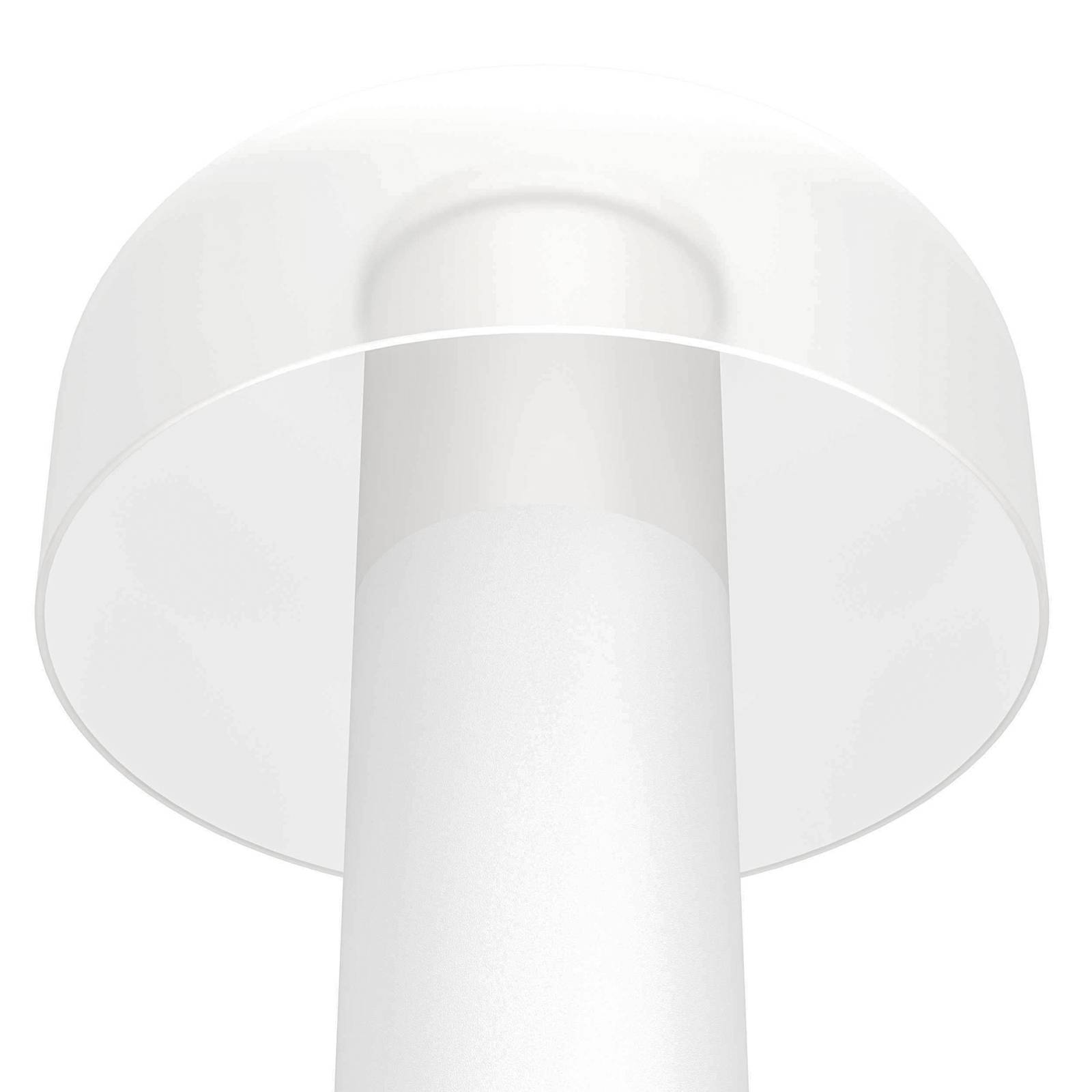 Lampa stołowa LED Ponente, Ø 16 cm, biała, CCT, ściemniana