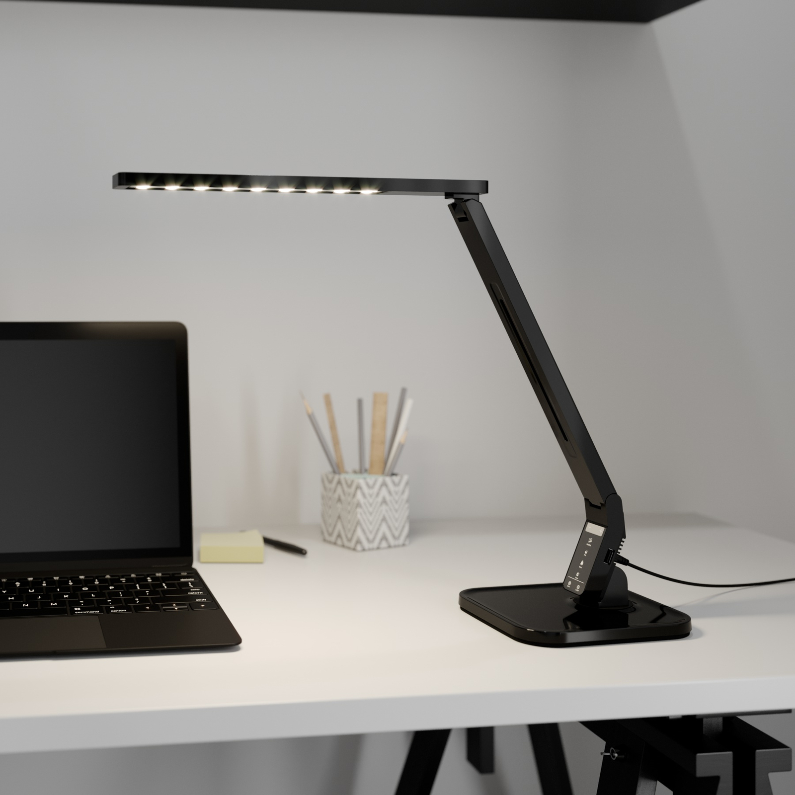 Arcchio Lianel LED-skrivbordslampa, svart