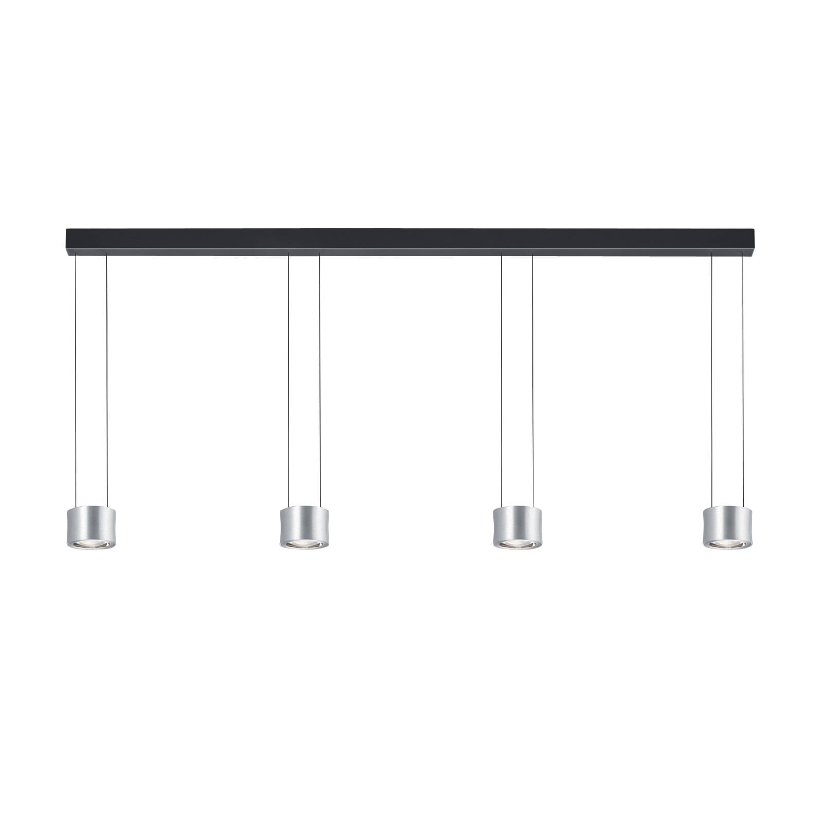 BANKAMP Impulse Flex LED-hänglampa 4 lampor nickel