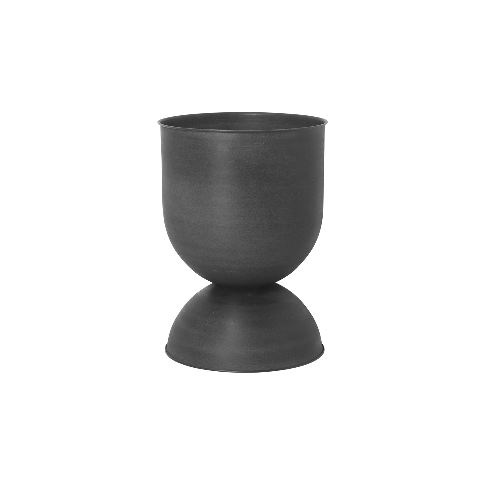 ferm LIVING Pot de fleurs Hourglass, noir, Ø 40 cm, réversible