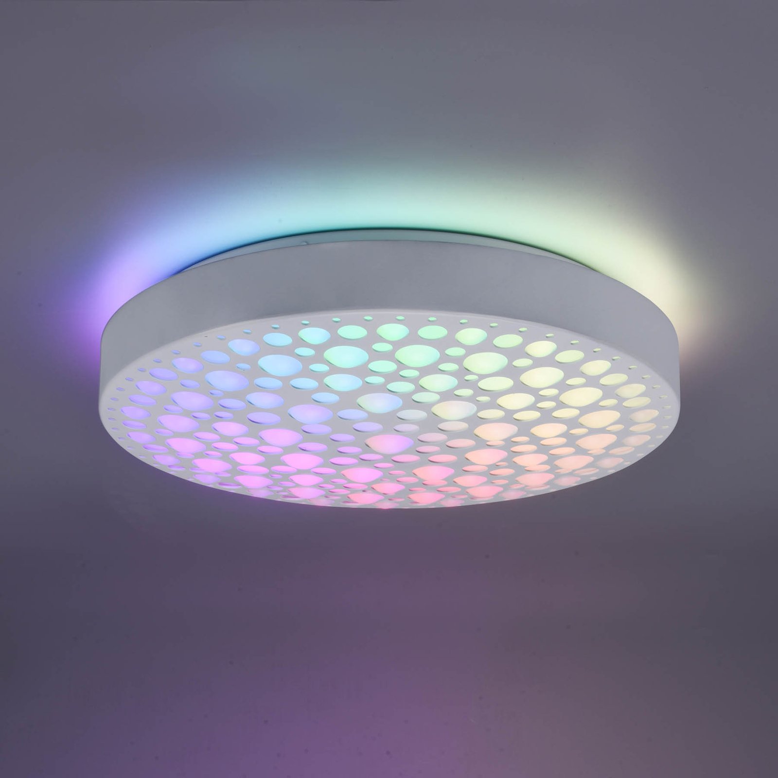 Plafón LED Chizu Ø 40,5 cm atenuable RGB blanco