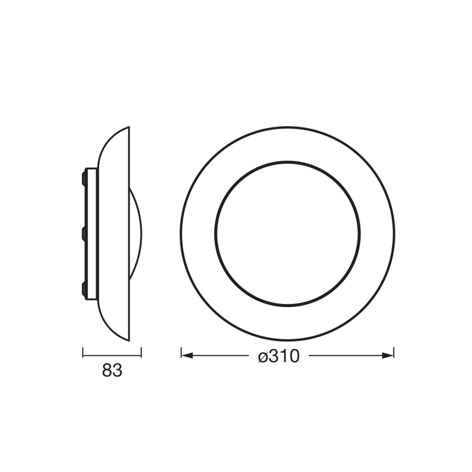 Φωτιστικό οροφής LED ORBIS PLATE της OSRAM, ροζ, Ø 31 cm, clickdim Φωτιστικό οροφής LED ORBIS PLATE της OSRAM, ροζ, Ø 31 cm, clickdim