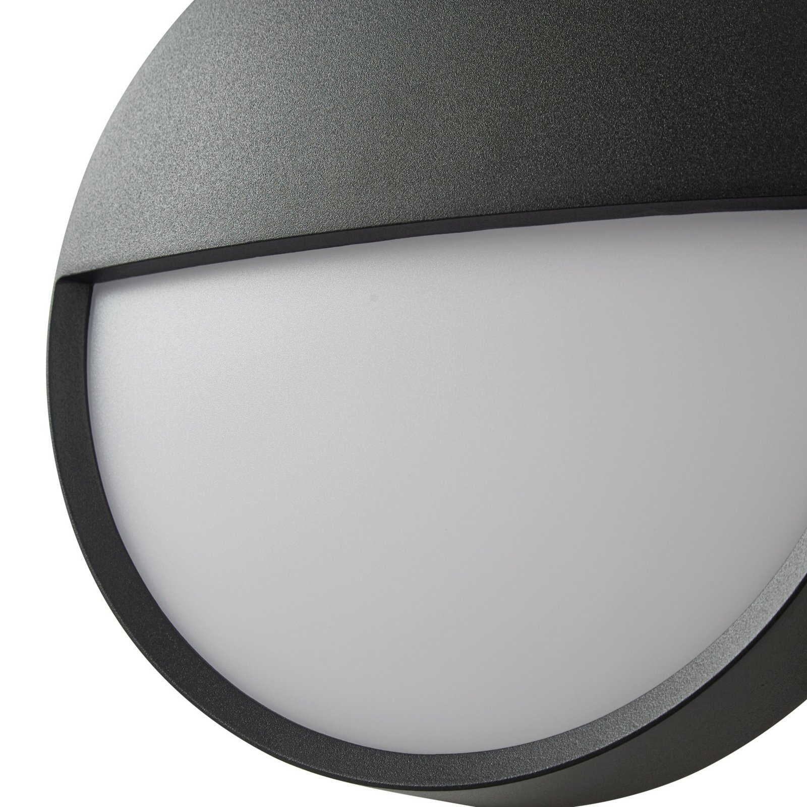 Applique d'extérieur LED Gravo, noir, Ø 25 cm, IP65 - Arcchio Applique d'extérieur LED Gravo, noir, Ø 25 cm, IP65 - Arcchio