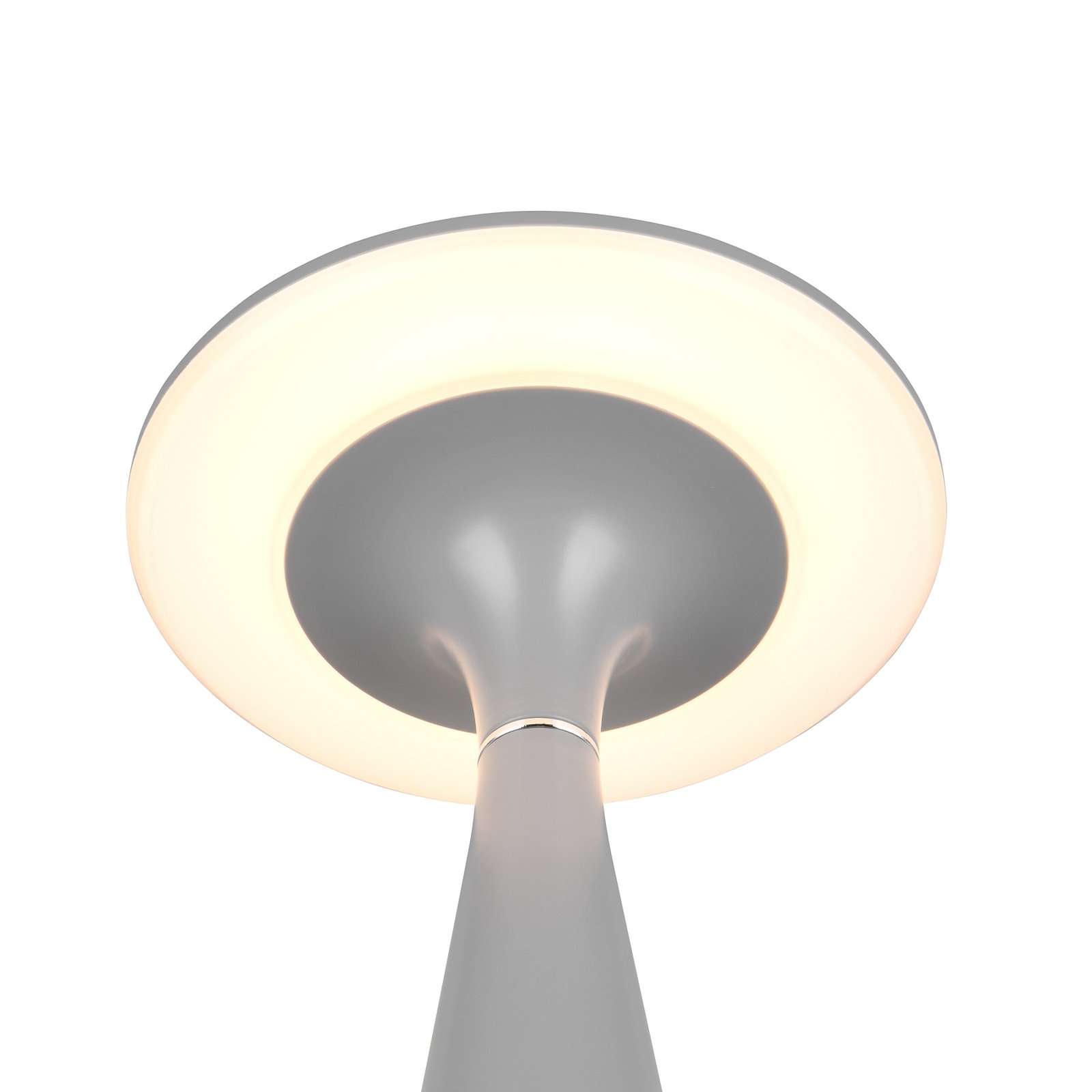 Lampe de table LED rechargeable Torrez, gris, hauteur 28,5 cm, CCT