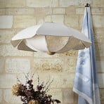 MARKET SET Hängelampe Coquillage, 110 cm cremefarben, Leinen