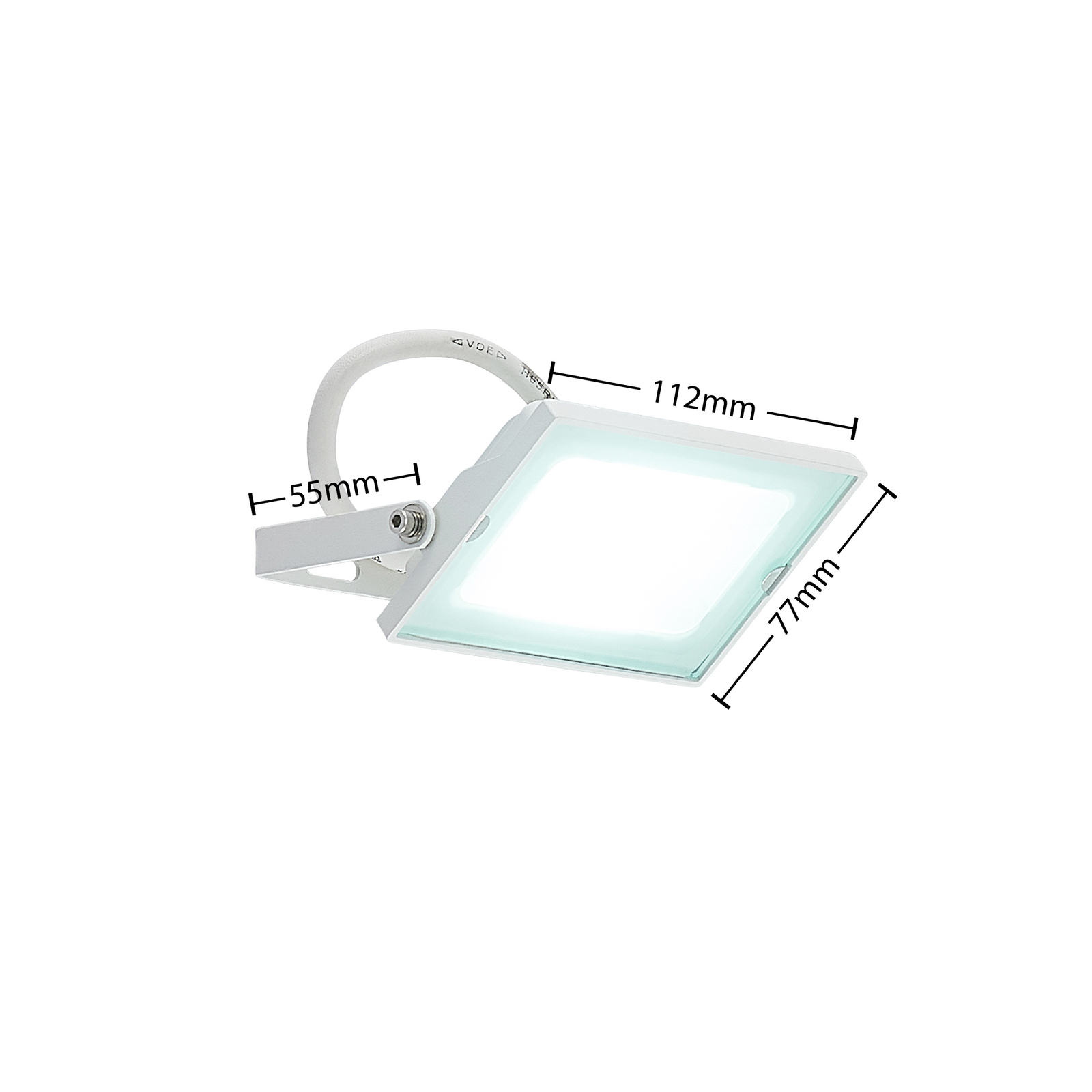 Lindby Aine foco LED exterior blanco 7,7 cm