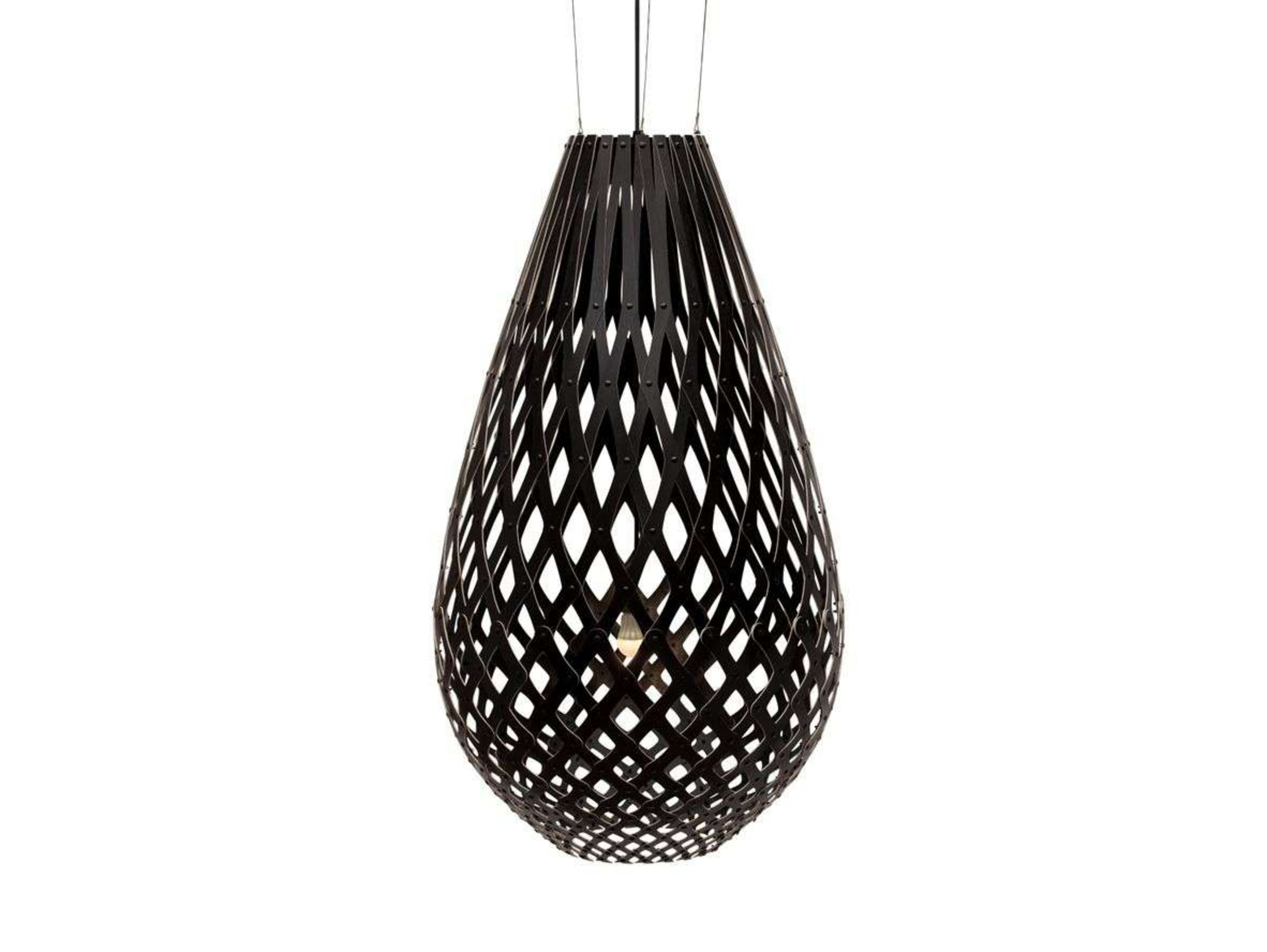 Koura Pendel H160 Black 2 Sides - David Trubridge