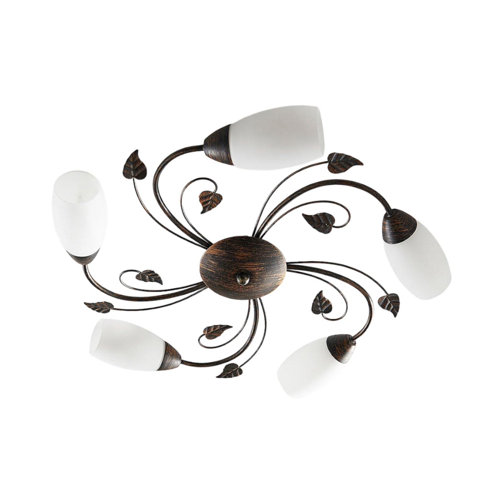 Stefania 5 Plafonnier White/Black-Gold - Lindby