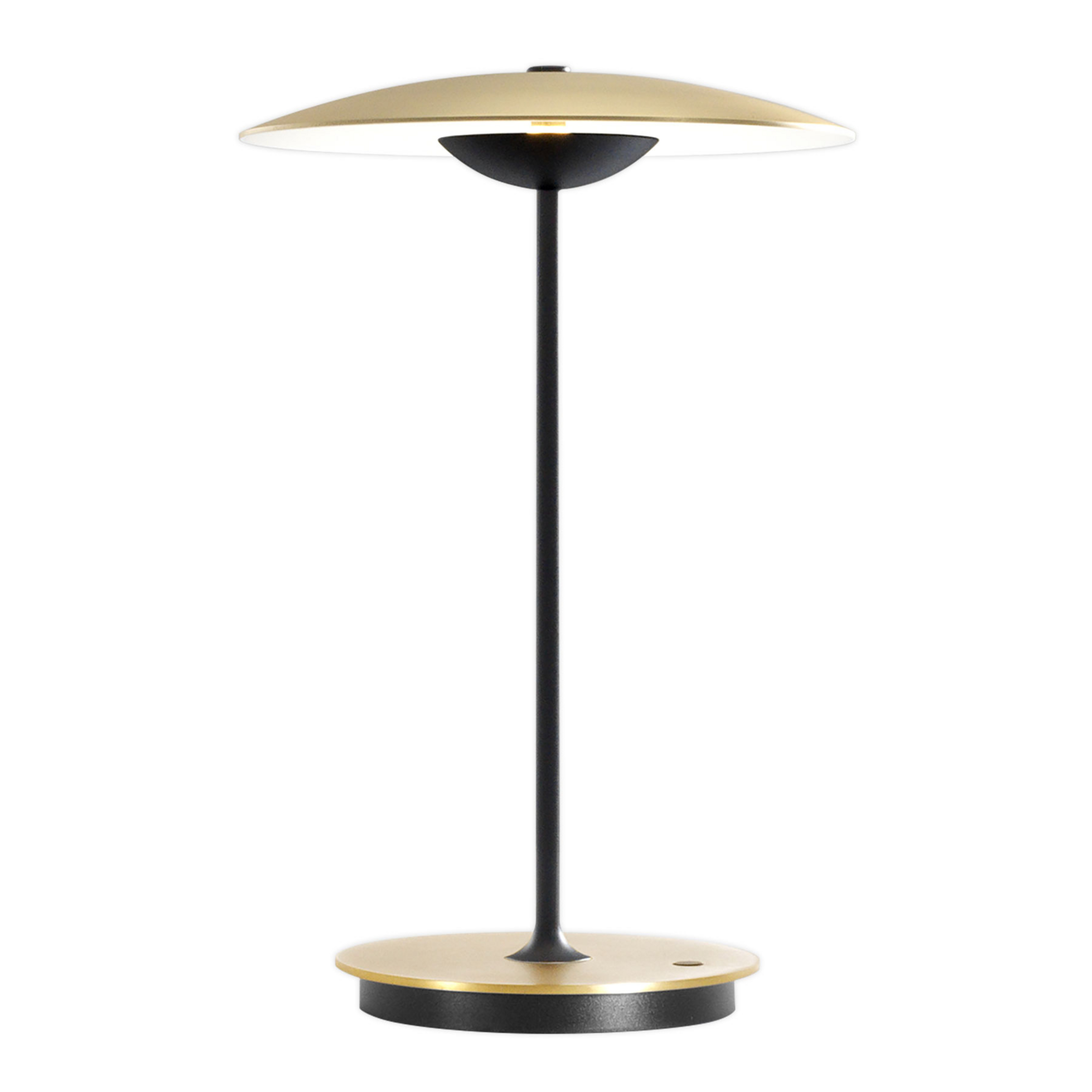 Ginger LED-Akkutischlampe Alu, messing/weiß - MARSET