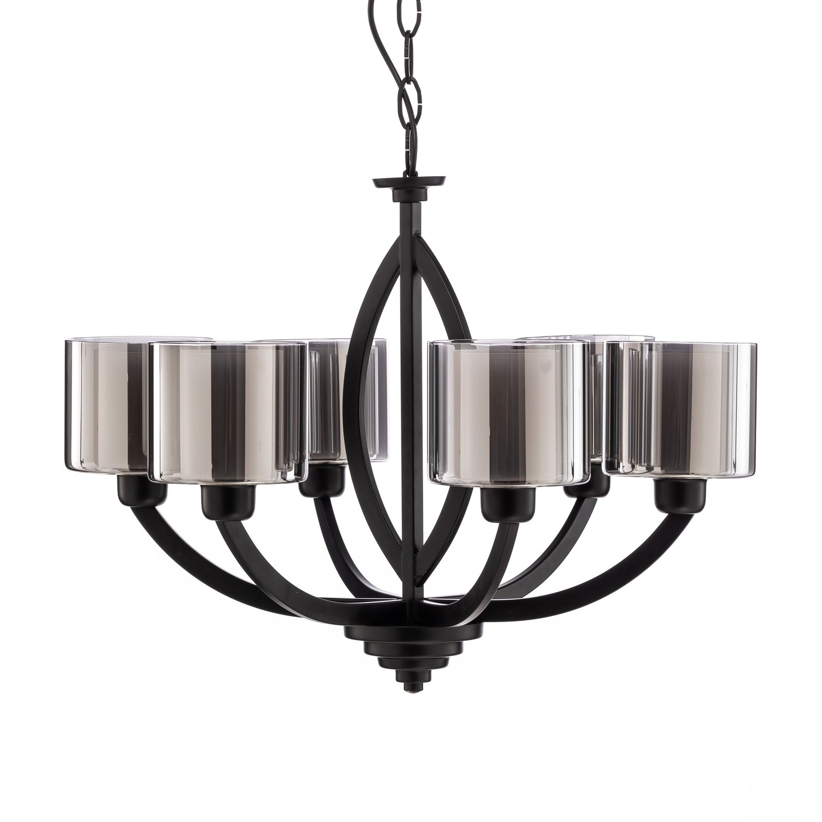 AV-7002-1876-6BSY chandelier, glass lampshades