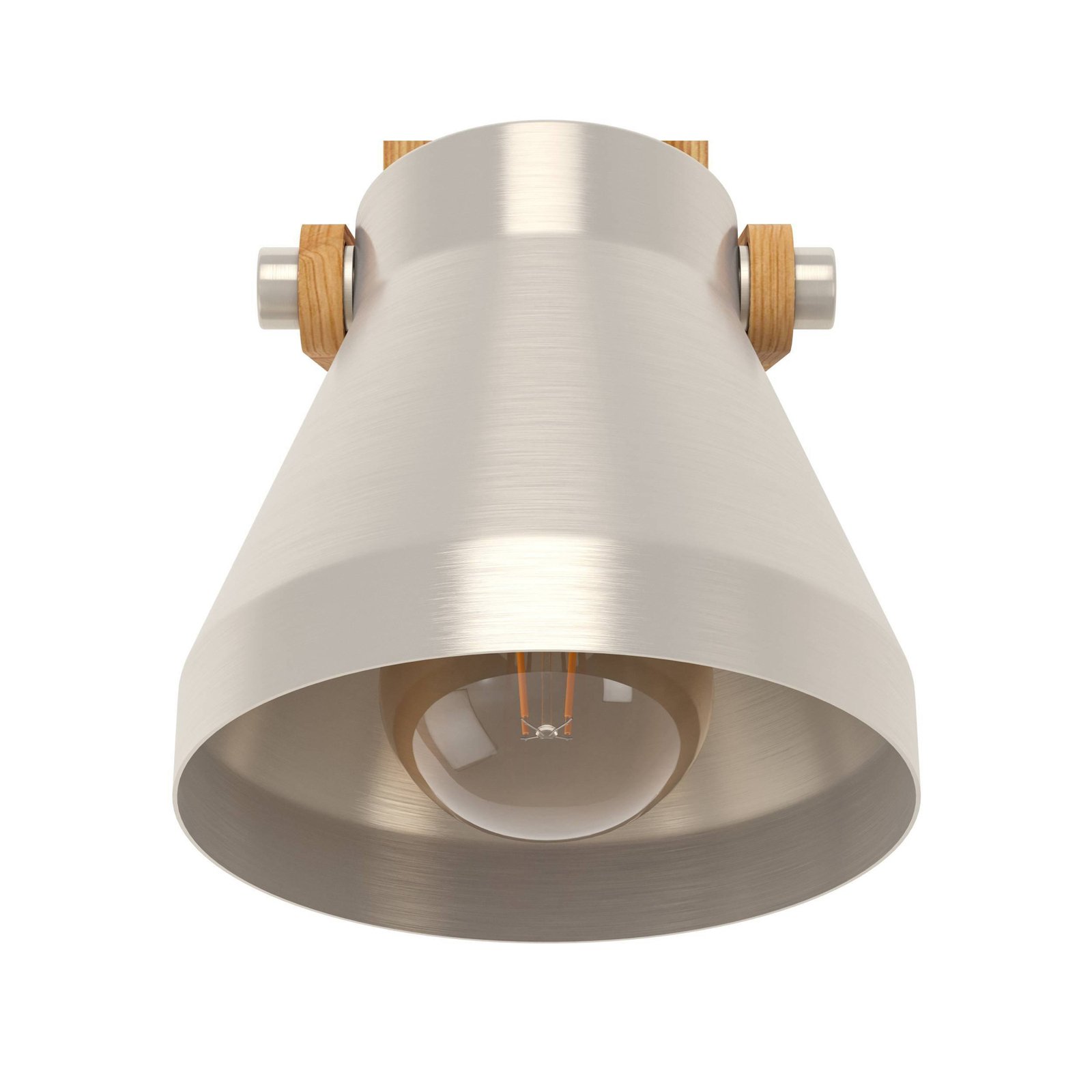 Nástenný reflektor Cawton, výška 19,5 cm, oceľ/hnedá farba, oceľ