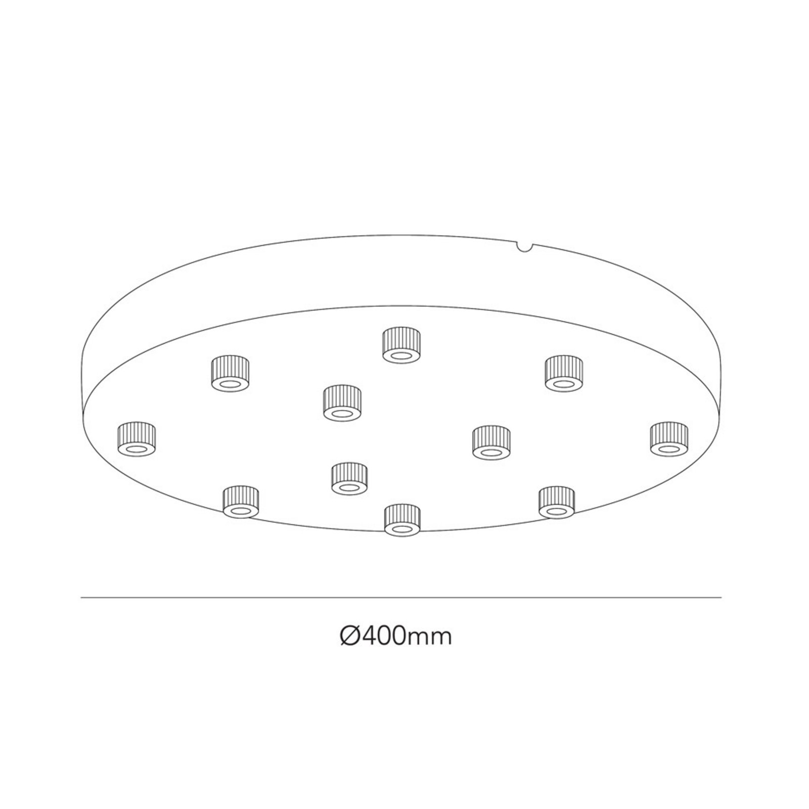 Ceiling Base Ø400/11 Colgantes White - LIGHT-POINT