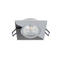 Lampada da incasso a soffitto Samsola, argento lucido, 9 x 9 cm, metallo
