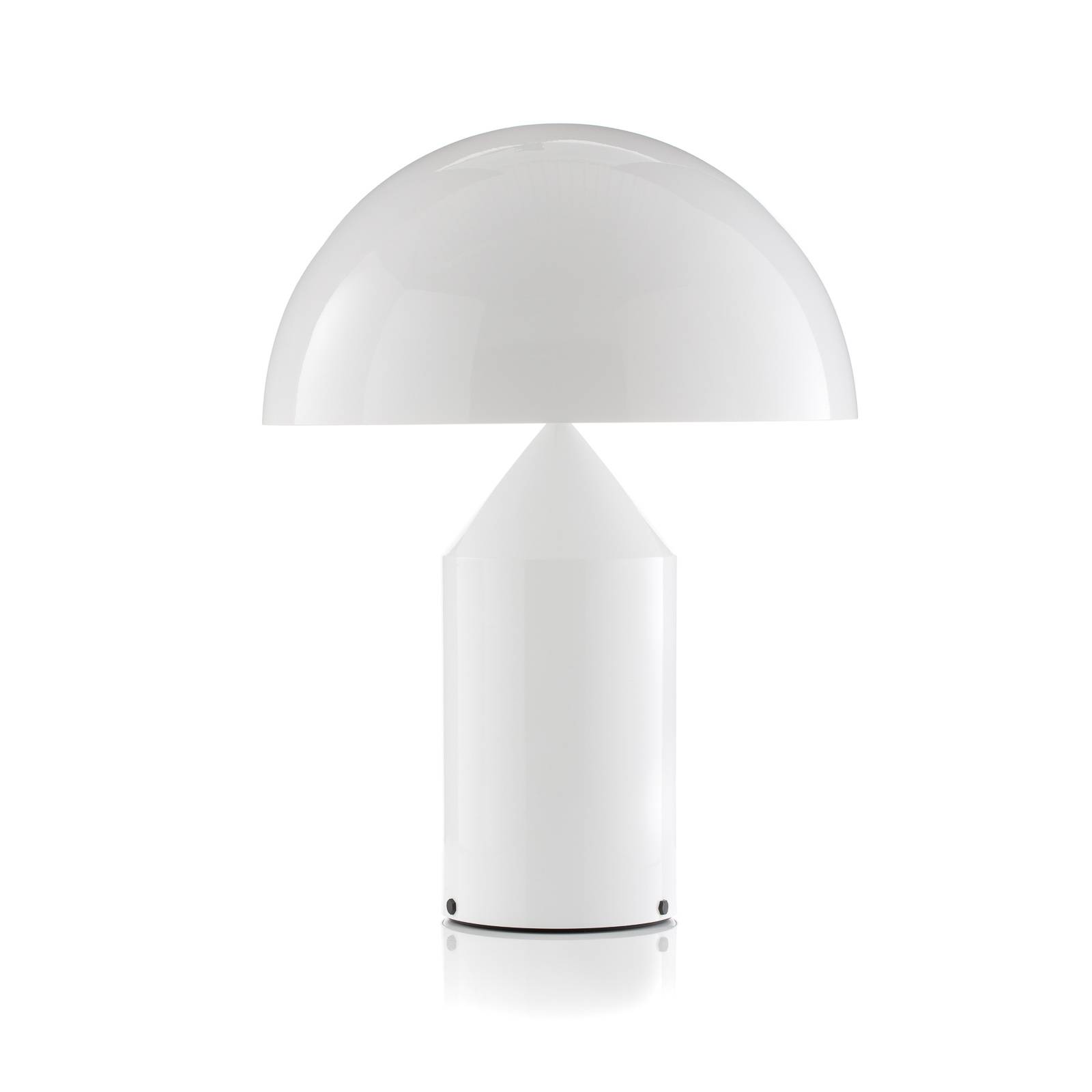 Oluce Atollo da tavolo con dimmer Ø50cm bianco, per soggiorno / sala da pranzo, alluminio, E27, 100 W, altezza: 70 cm