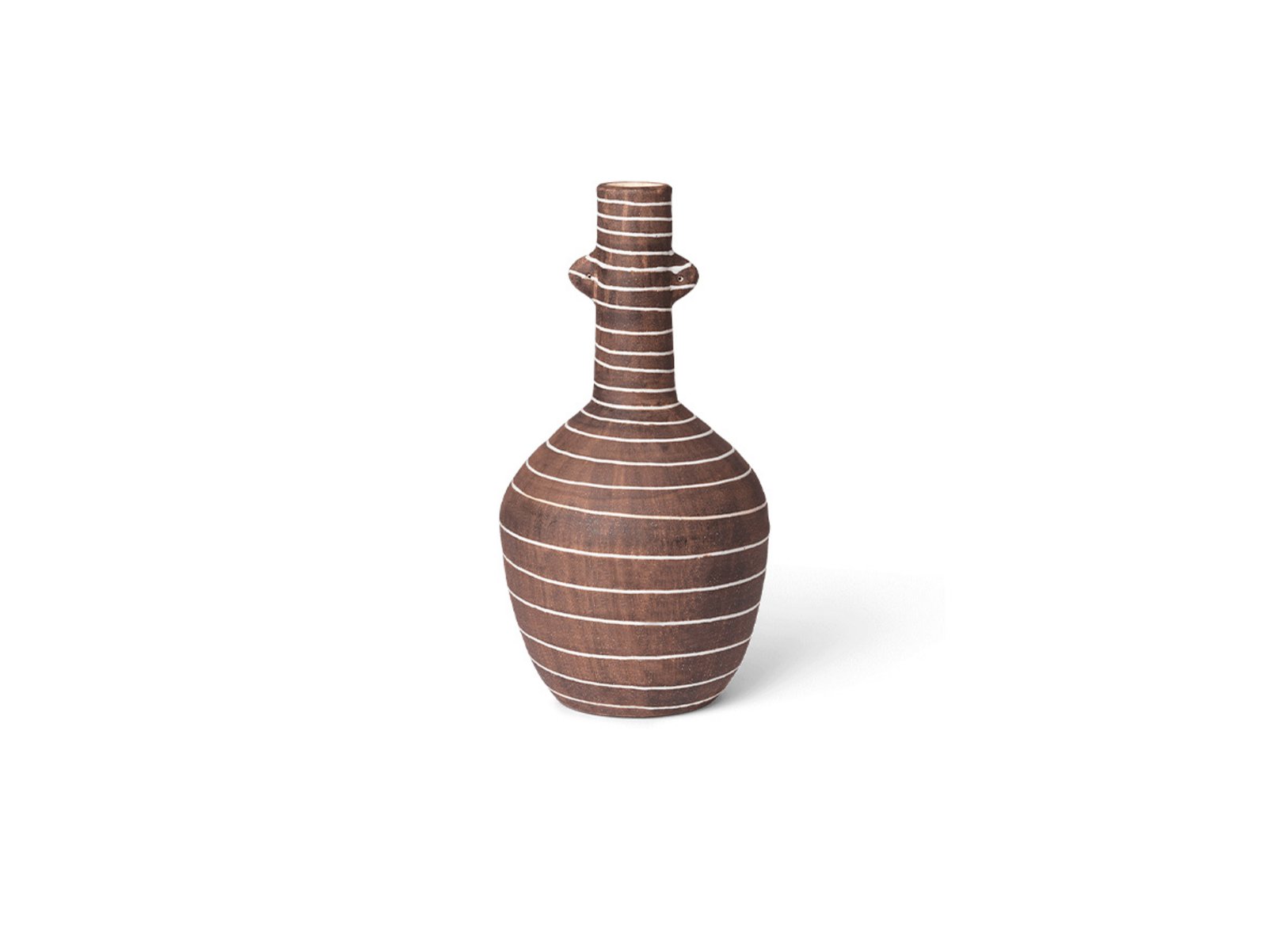 Brura Vase Coffee/White - Ferm Living