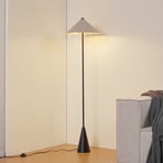 Lindby põrandalamp Norvik, kõrgus 150 cm, must/hall, metall