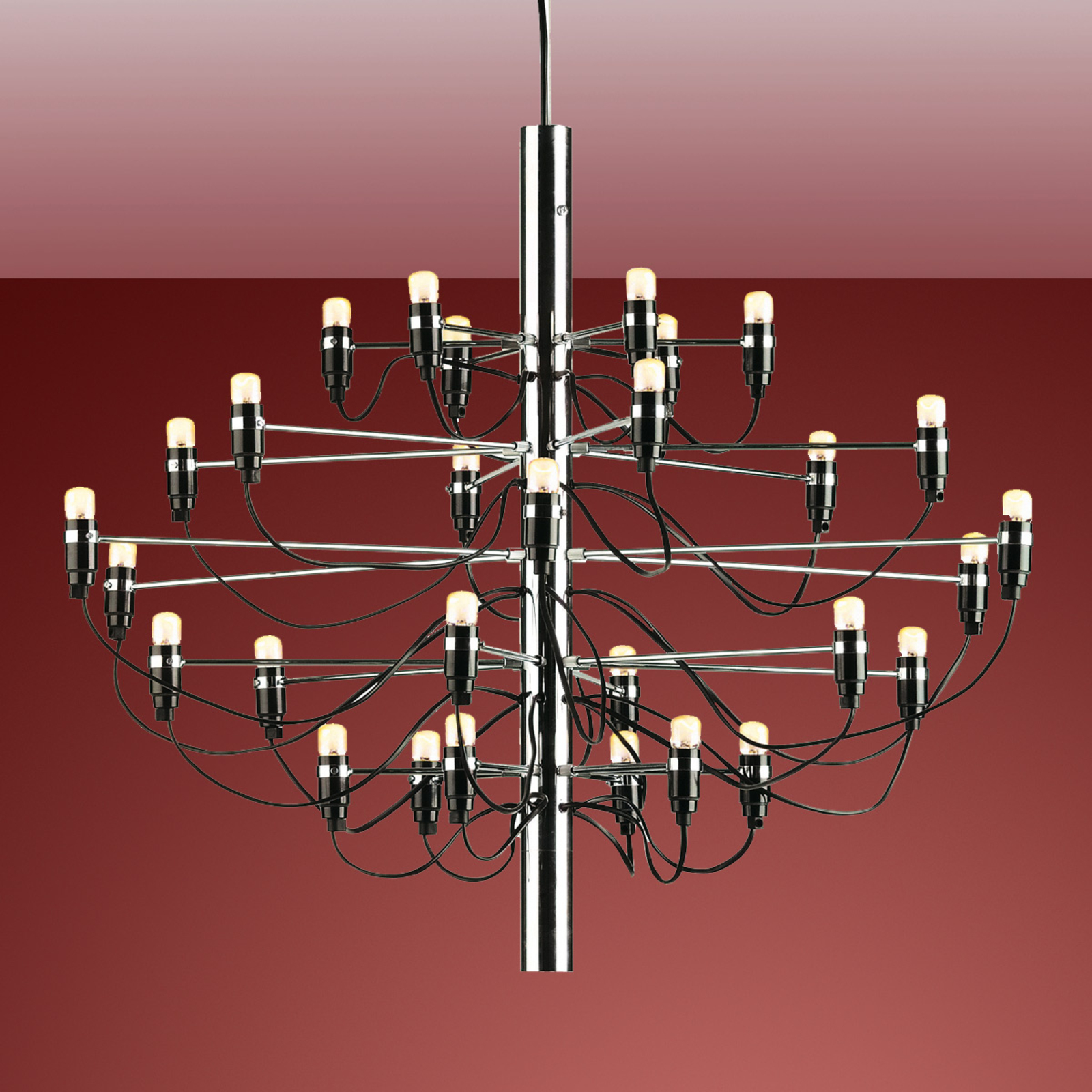 FLOS 2097/50 LED-Kronleuchter, gefrostete Lampen