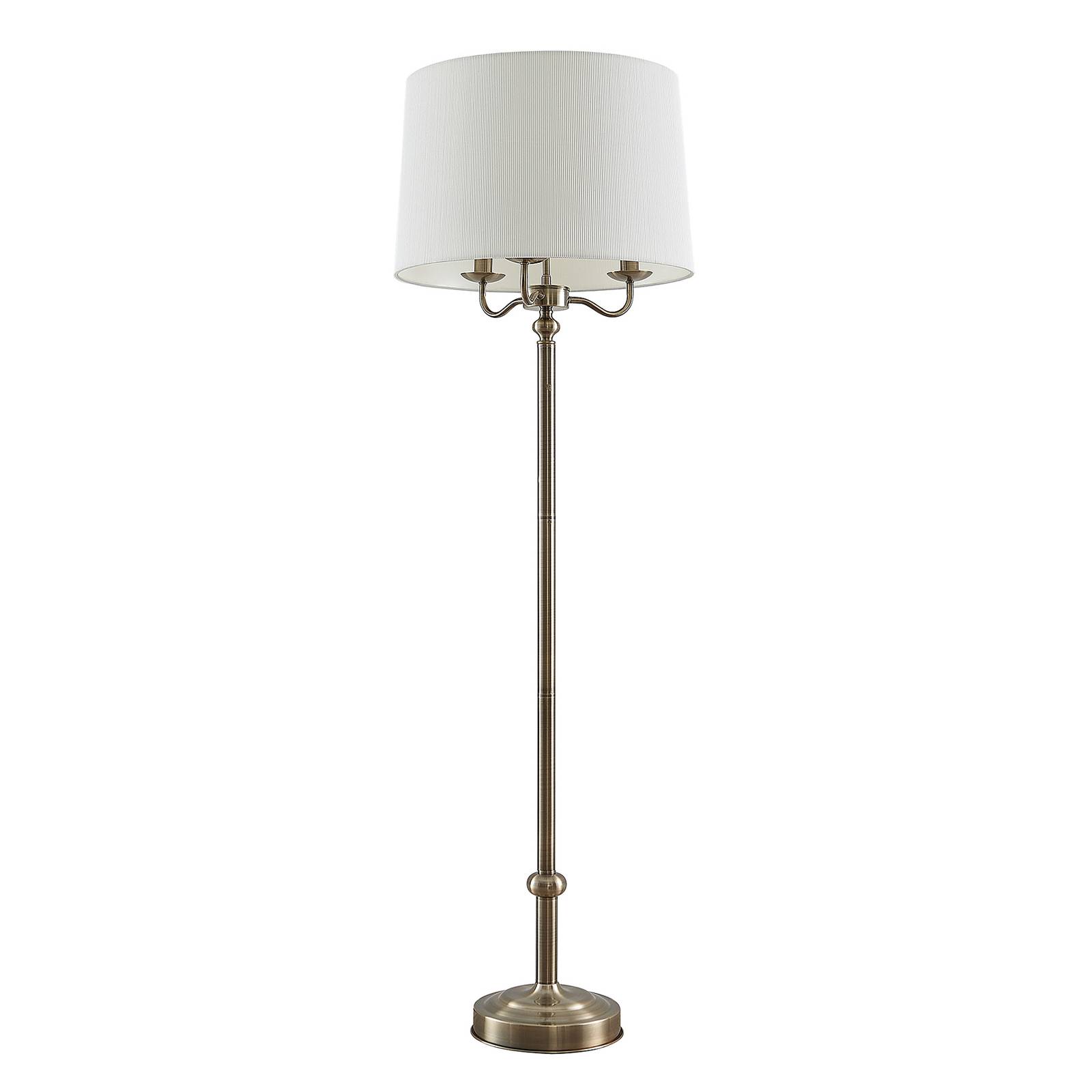 Lindby Christer lampadaire laiton crème 160cm