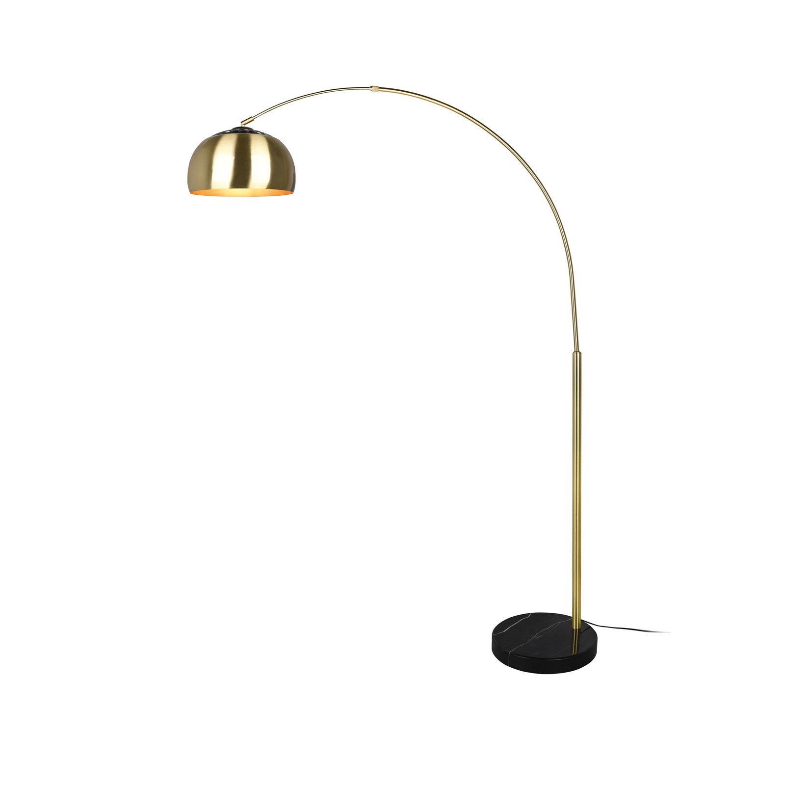 Argentina arc floor lamp, brass