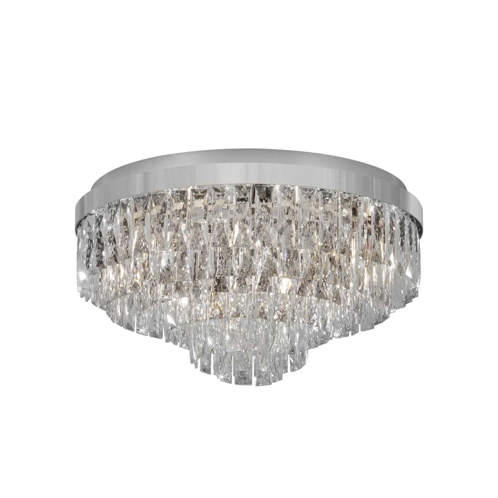 Stropna svjetiljka Stars of Light Valparaiso, krom, Ø 58 cm, metal