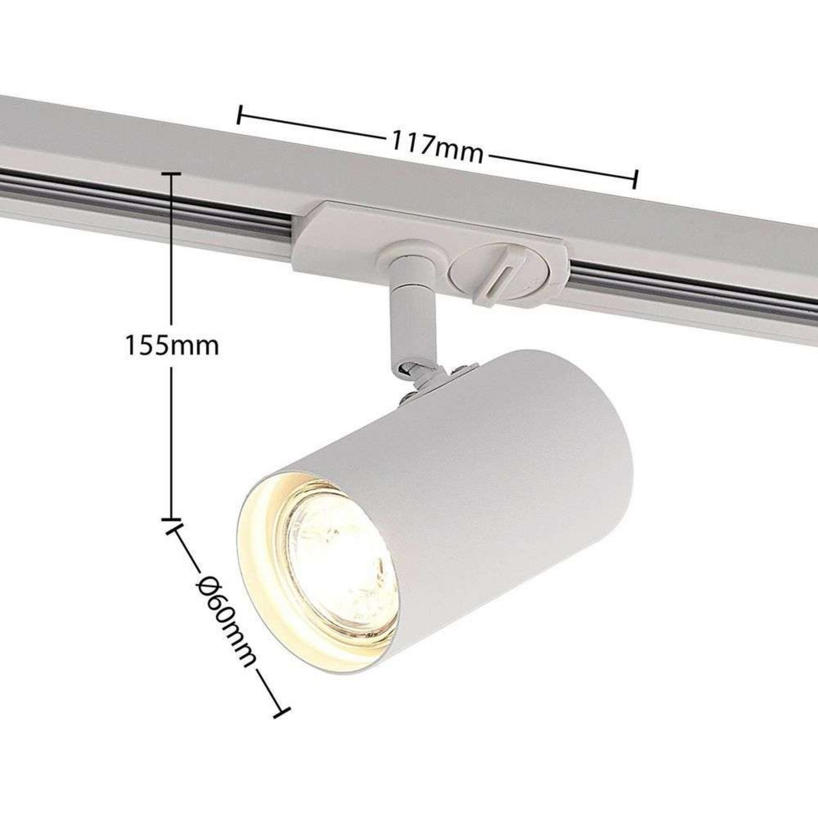 Linaro Trilho de luz GU10 Branco - Lindby