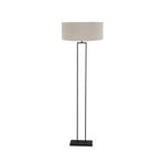 Stang álló lámpa, fekete/sárgásbarna vászon, magasság 160 cm, E27