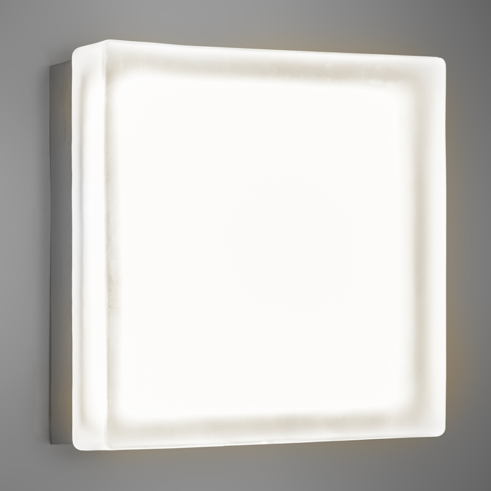 Briq 02 square LED wall light warm white