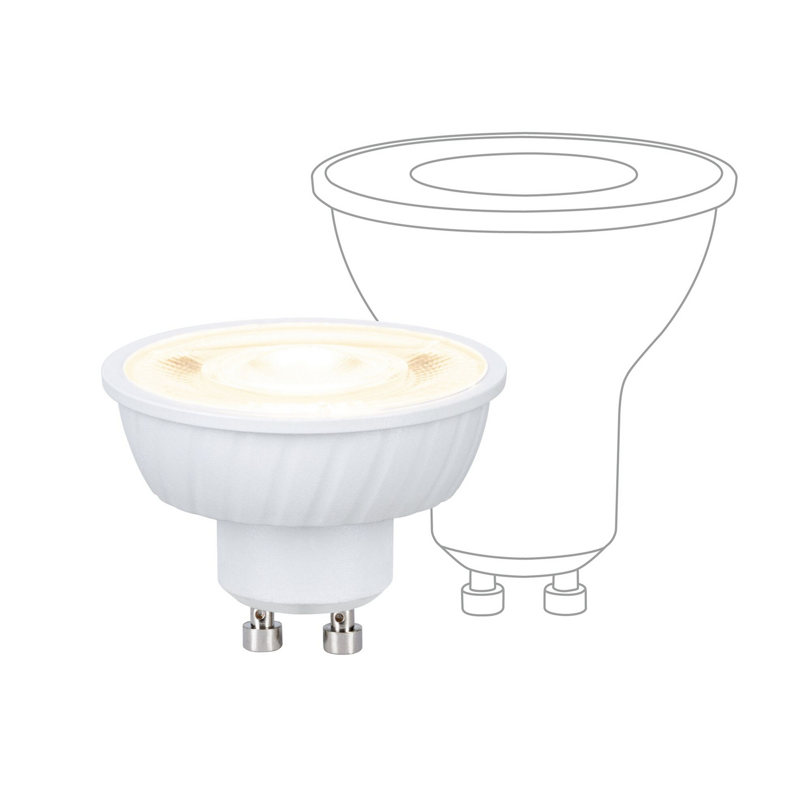 Paulmann LED-lamppu FLAT, GU10-heijastin, 4 W, 2 700 K