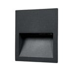 Loya Square Candeeiro de Parede Embutido no Exterior IP54 Dark Grey - Lucande