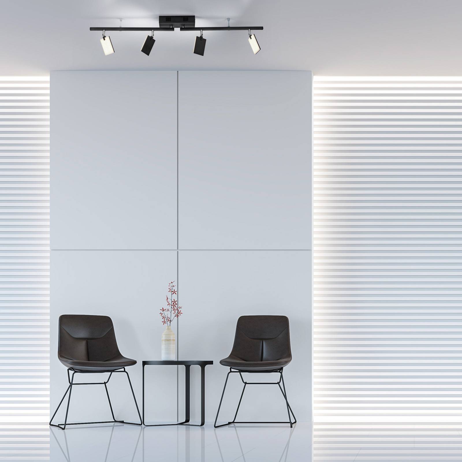 PURE Mira lampa sufitowa 4-pkt. pilot CCT czarna