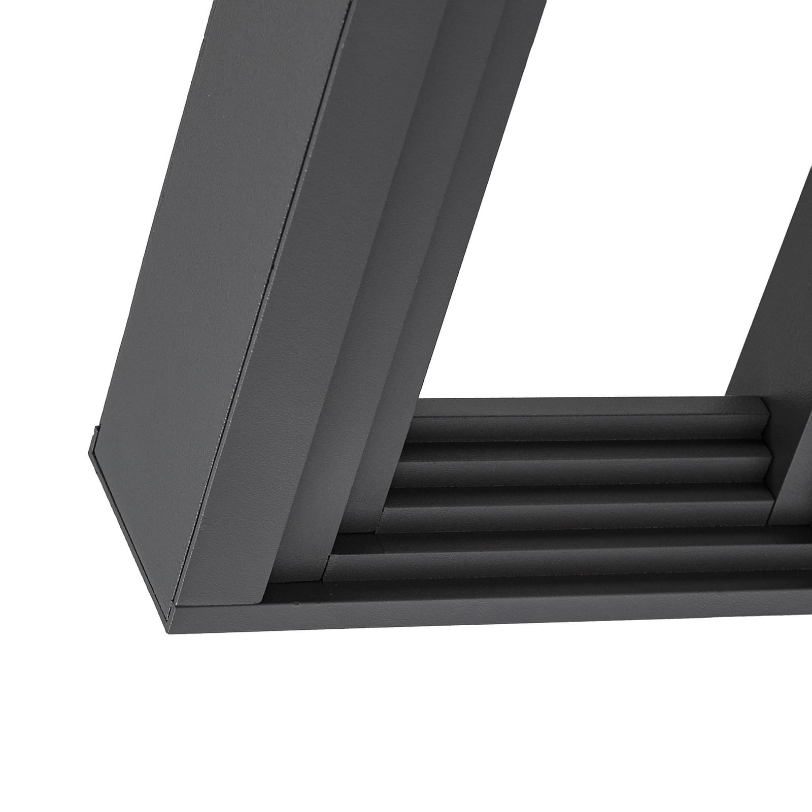 Lucande LED-væglampe Ashkan, antracit, IP65